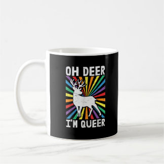 Mug Vintage Oh Deer Je Suis Queer Fierté LGBT Gay Lesb