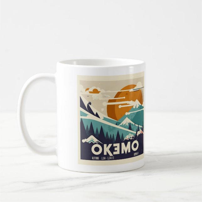 Mug vintage Okemo Winter Getaway - Retro Ski Charm (Gauche)
