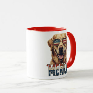 Mug Vintage or retrie Merica 4 juillet patriotique