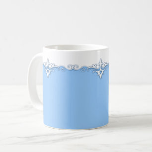 Mug Vintage ornement bordure bleu clair