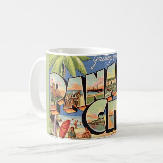 Mug Vintage Panama City Floride (Devant gauche)
