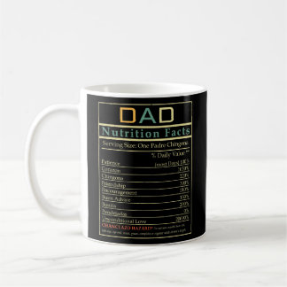 Mug Vintage Papa Nutrition Facts Drôle Fête des pères 