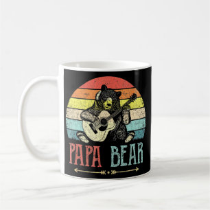 Mug Vintage Papa Ours Jouer Guitare Papa Guitare