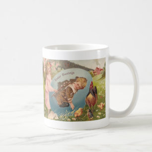 Mug Vintage Pâques Victorienne fille et garçon