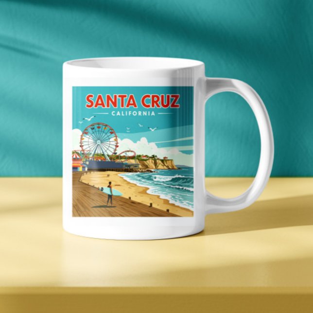 Mug Vintage Père Noël Cruz Californie (Créateur téléchargé)