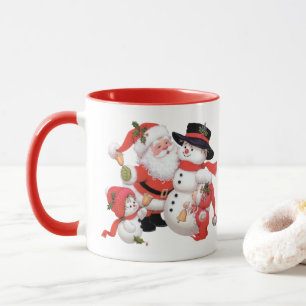 Mug Vintage Père Noël et snowman
