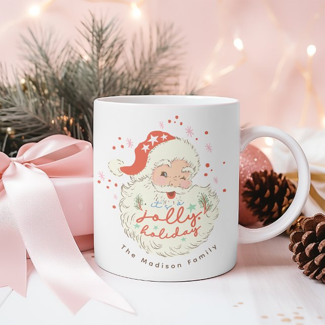 Mug Vintage Père Noël Jolly cadeau de vacances (Créateur téléchargé)