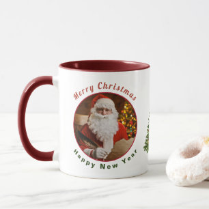 Mug Vintage Père Noël Nouvel An Personnaliser