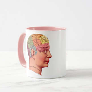 Mug Vintage Phrenologie Chef Mineur Carte du cerveau