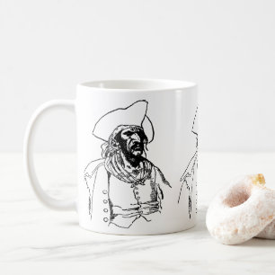 Mug Vintage Pirates, croquis de Buccaneer par Howard P