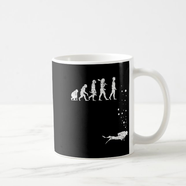 Mug Vintage Plongée Evolution Diver Diver Diver Diver  (Droite)