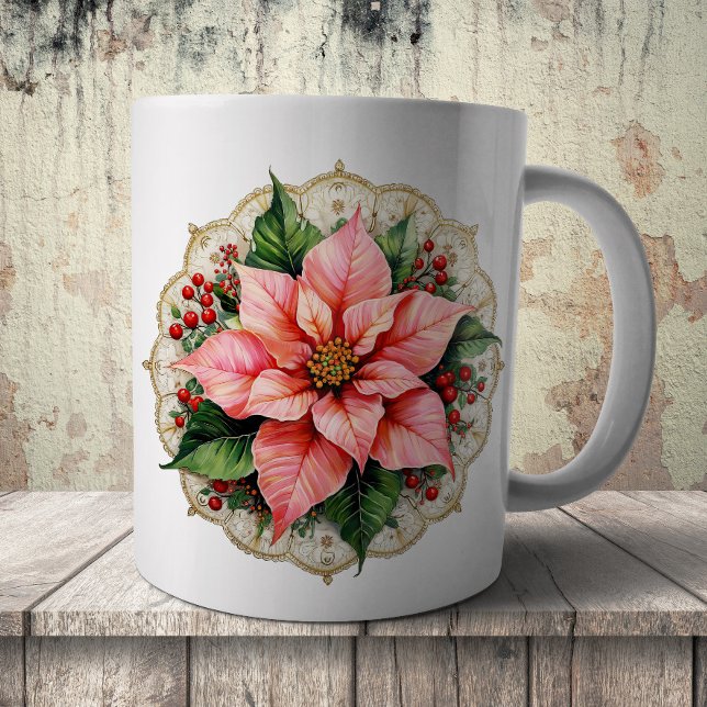 Mug Vintage Poinsettia Doily (Créateur téléchargé)