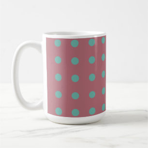 Mug Vintage Pois Rose or couleur rétro classique
