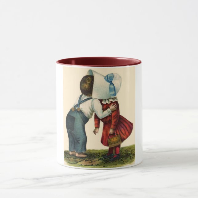 Mug Vintage première bougie de baiser (Centre)