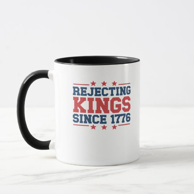 Mug Vintage Rejecting Kings Since 1776 Classic Style (Gauche)