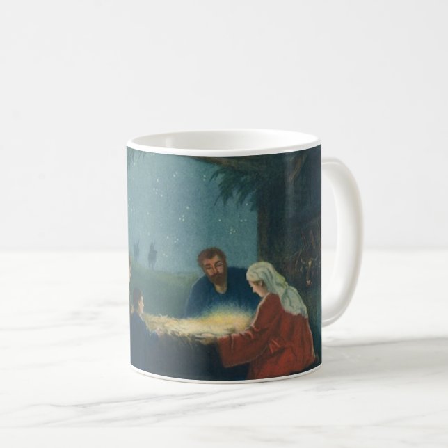 Mug Vintage Religion, Adoration des Bergers (Devant droit)