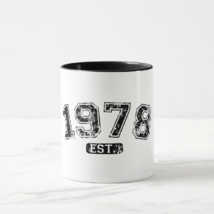 Mug Vintage Rétro 1978 Grunge Établie Graphisme