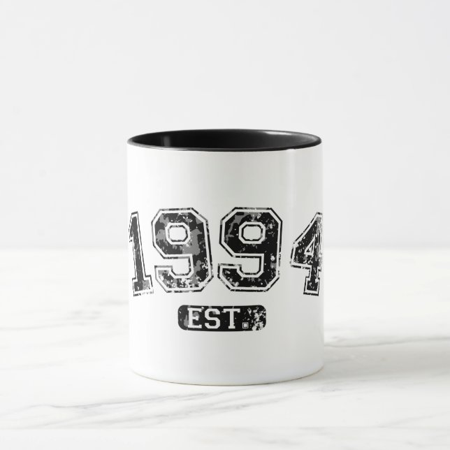 Mug Vintage Rétro 1994 Grunge Établi Graphisme (Centre)