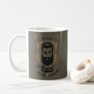 Mug Vintage Retro Beard Man the Myth the Legend Nom