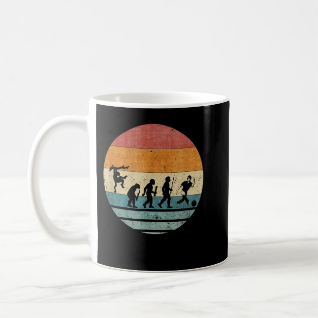 Mug Vintage Retro Evolution of Bowling Bowler (Gauche)