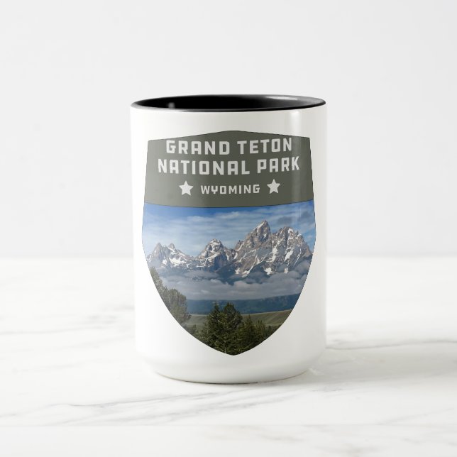 Mug vintage rétro Grand Teton National Park (Centre)