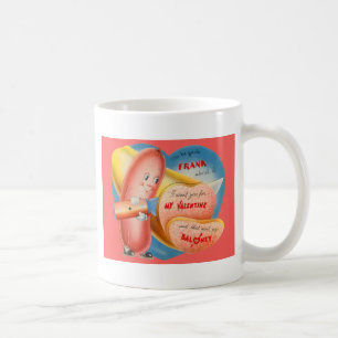 Mug Vintage Retro Hot Dog trancher Baloney Valentine