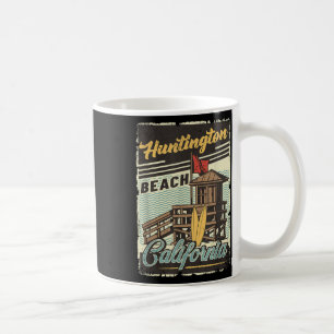 Mug Vintage Retro Huntington Beach California Sunset S