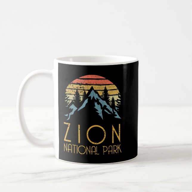 Mug Vintage Rétro Parc National de Zion Utah (Gauche)