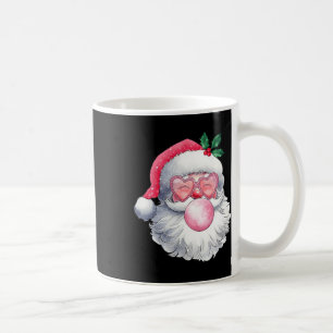 Mug Vintage Retro Père Noël de Noël bulle gomme rose C