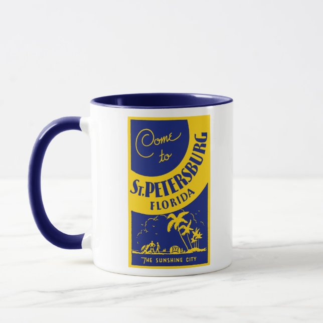 Mug Vintage Saint-Pétersbourg Floride (Gauche)