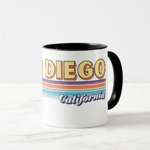 Mug Vintage San Diego California Retro Sunset Stripes
