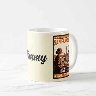 Mug Vintage San Francisco City vue sur la Californie