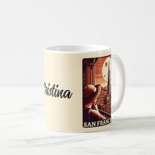 Mug Vintage San Francisco City vue sur la Californie
