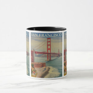 Mug Vintage San Francisco : Golden Gate Bridge Voyage