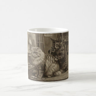 Mug Vintage Sepia Cat Tattoo Artist – Funny Victorian
