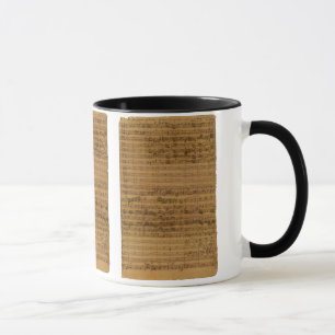 Mug Vintage Sheet Music de Johann Sebastian Bach