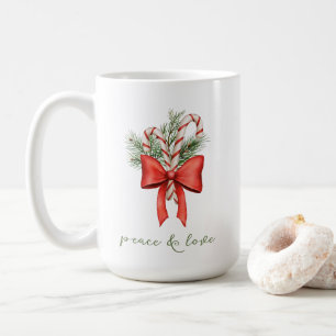 Mug Vintage Simple Bonbon Canne à sucre Arc Paix Amour