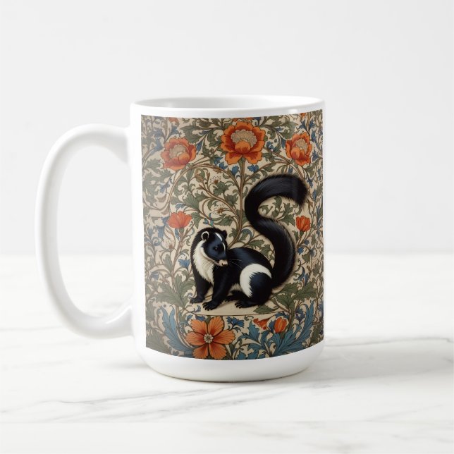 Mug Vintage Skunk William Morris inspiré (Gauche)