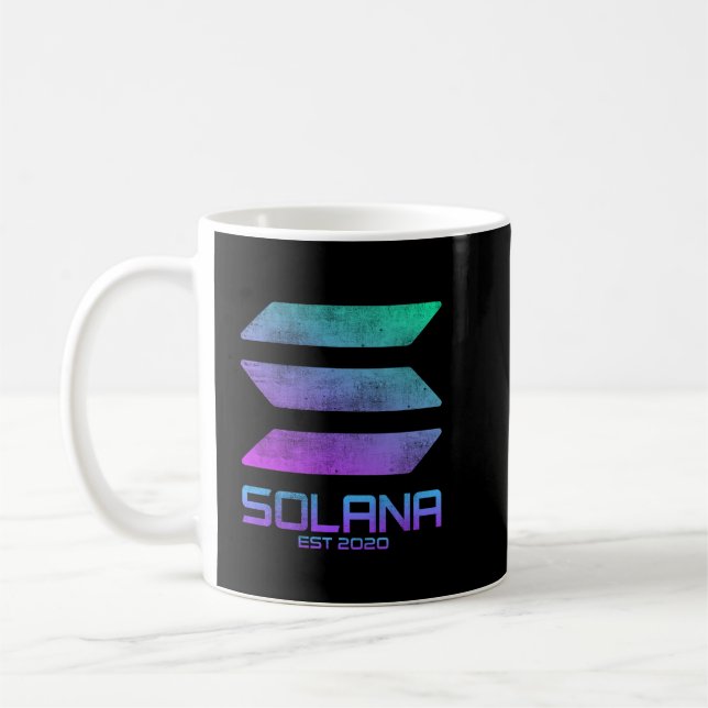 Mug vintage solana SOL Crypto Coin HODL (Gauche)