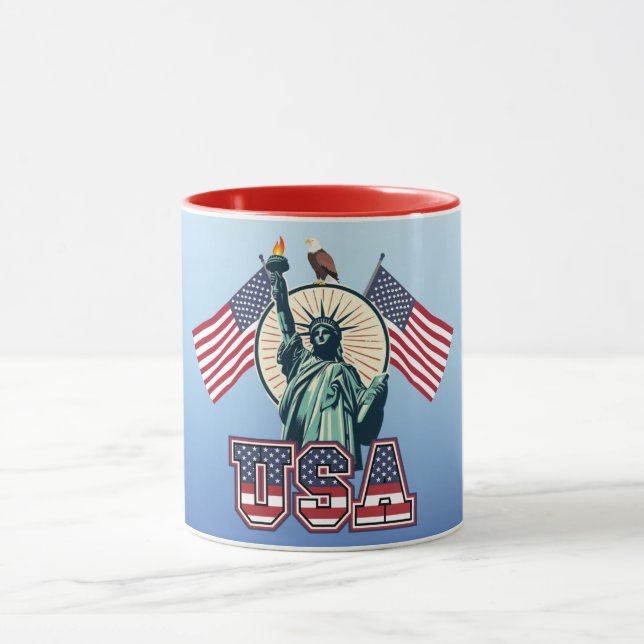 Mug Vintage, Statue de la Liberté (Centre)