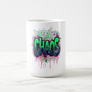 Mug Vintage Style Chinois Cerf Blanc et Fleur de Pivoi