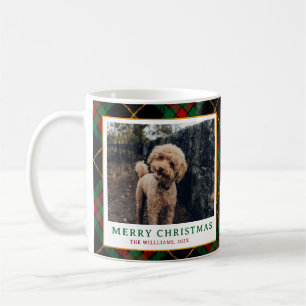 Mug Vintage Tartan Plaid Photo Joyeux Noël