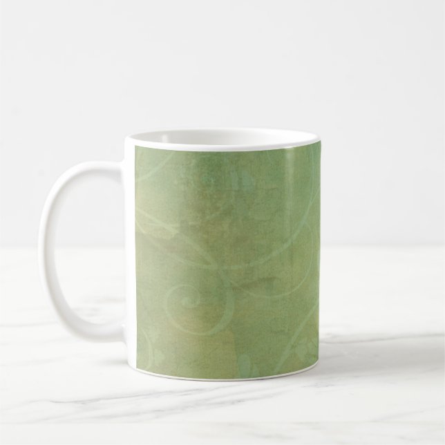 Mug Vintage texture verte (Gauche)
