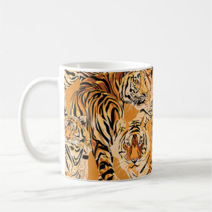 Mug Vintage Tiger Safari Motif de la faune