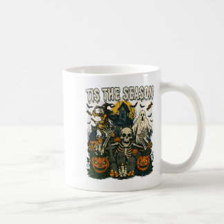 Mug Vintage Tis Saison Halloween Skeleton Ghost Vi
