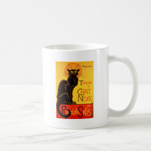 Mug Vintage Tournee de Conversation Noir Chat Noir
