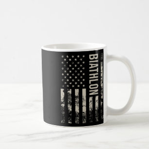 Mug Vintage US American Flag Biathlon