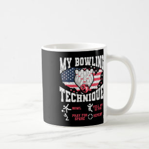 Mug Vintage Us Drapeau Ma Technique De Bowling Bowler