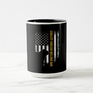 Mug Vintage USA American Flag Coolest Anglais Bulldog