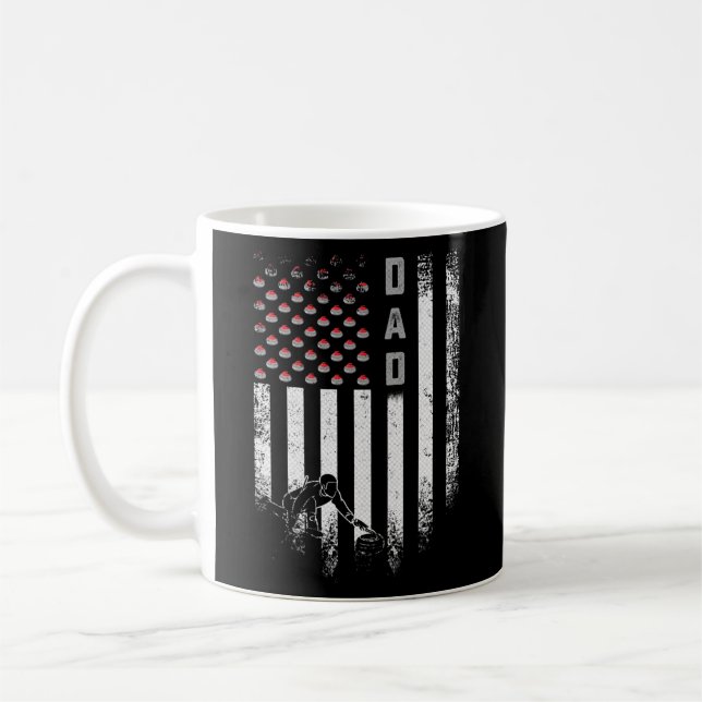 Mug Vintage USA American Flag Curler Papa Curler (Gauche)